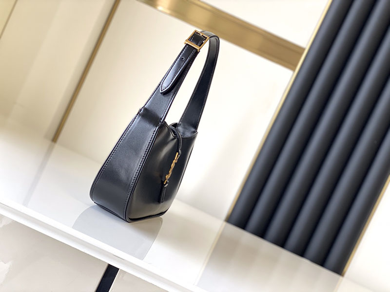 N品 YSL サンローラン ミニバッグ LE 5 À 7 ブラック 763419AACX71000 ラムスキン ゴールド金具 - 画像 (8)