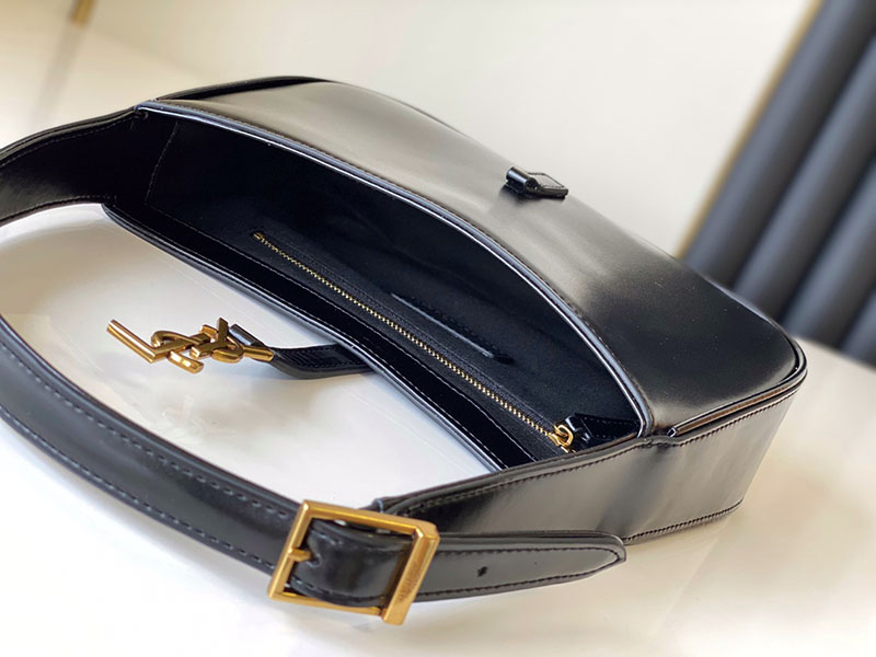 N品 YSL サンローラン ミニバッグ LE 5 À 7 ブラック 763419AACX71000 ラムスキン ゴールド金具 - 画像 (3)