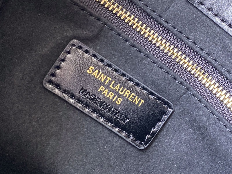 N品 YSL サンローラン ミニバッグ LE 5 À 7 ブラック 763419AACX71000 ラムスキン ゴールド金具 - 画像 (2)