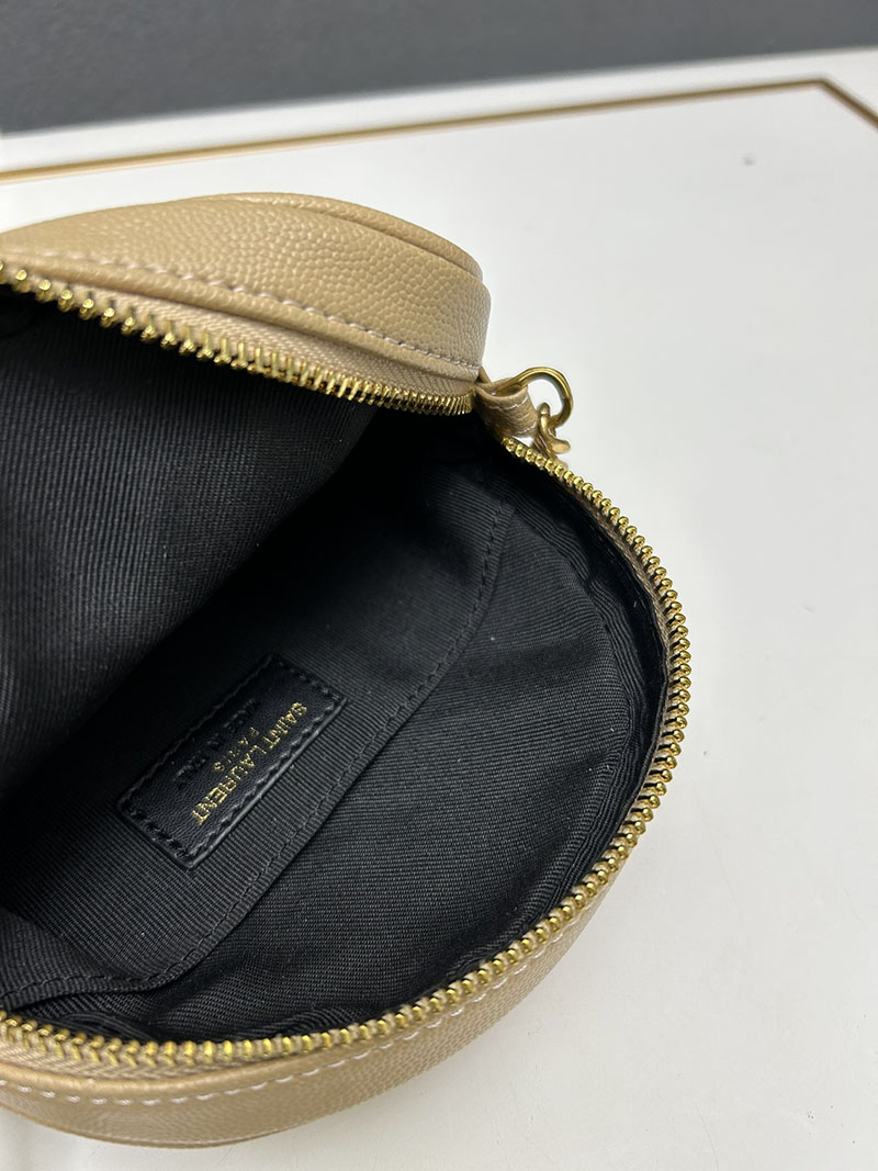 N品 YSL サンローラン ミニバッグ パリ SAINT LAURENT PARIS ヴィニル チェーン NATURAL TAN カーフスキンレザー ゴールド金具 2410209 - 画像 (3)