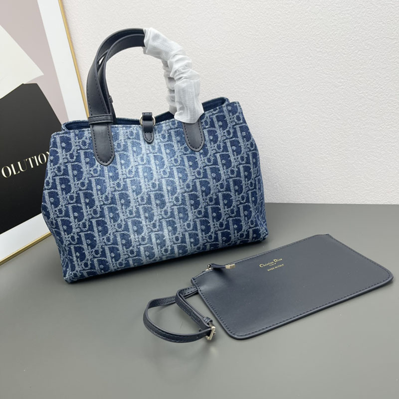 N品 DIOR ディオール Dior Toujours バッグ ミディアム M2821ODCE_M49E ネイビー ゴールド金具 激安優良店 - 画像 (9)