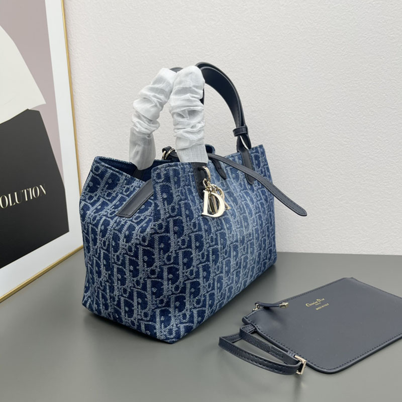 N品 DIOR ディオール Dior Toujours バッグ ミディアム M2821ODCE_M49E ネイビー ゴールド金具 激安優良店 - 画像 (8)