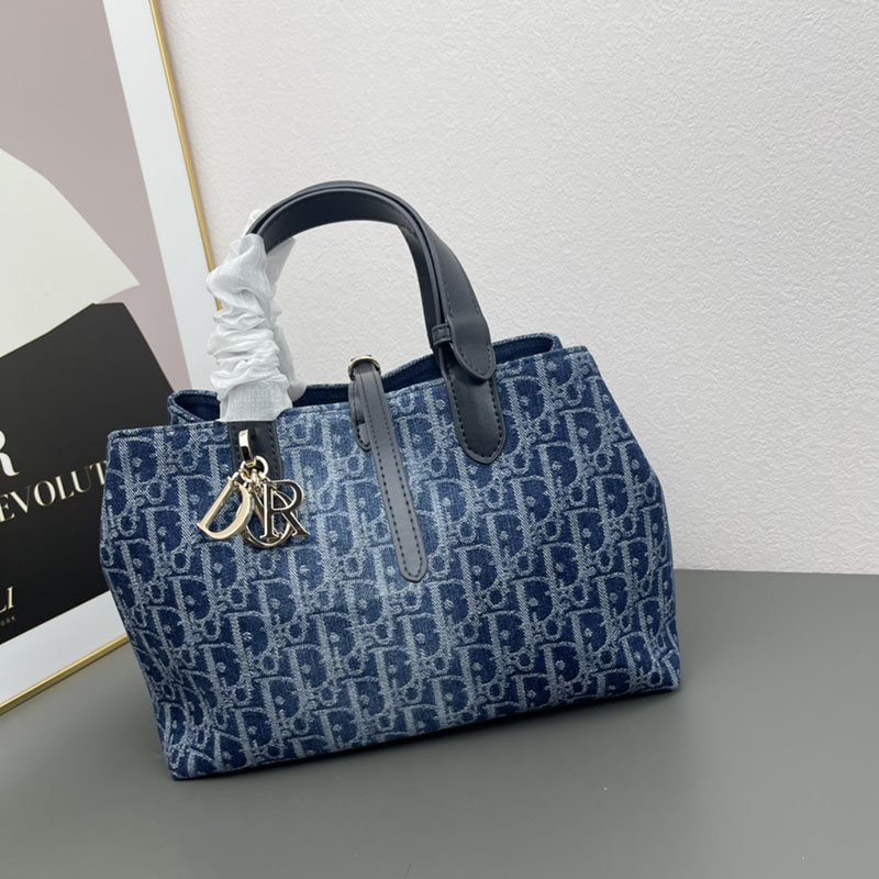 N品 DIOR ディオール Dior Toujours バッグ ミディアム M2821ODCE_M49E ネイビー ゴールド金具 激安優良店 - 画像 (2)