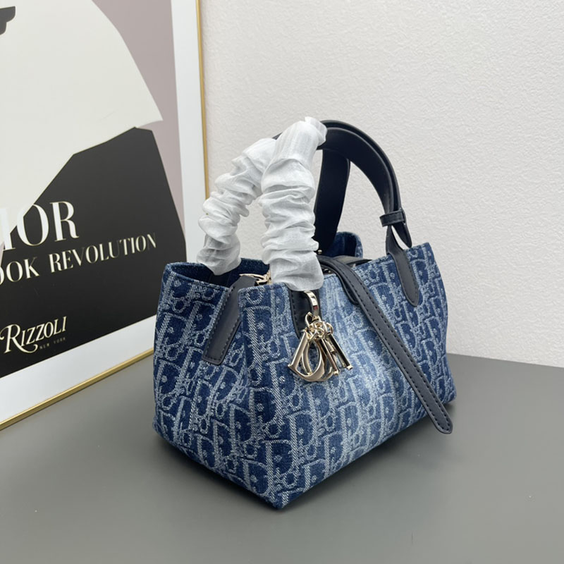 N品 DIOR ディオール Dior Toujours バッグ スモール M2822ODCE_M49E ネイビー ゴールド金具 激安優良店 - 画像 (8)