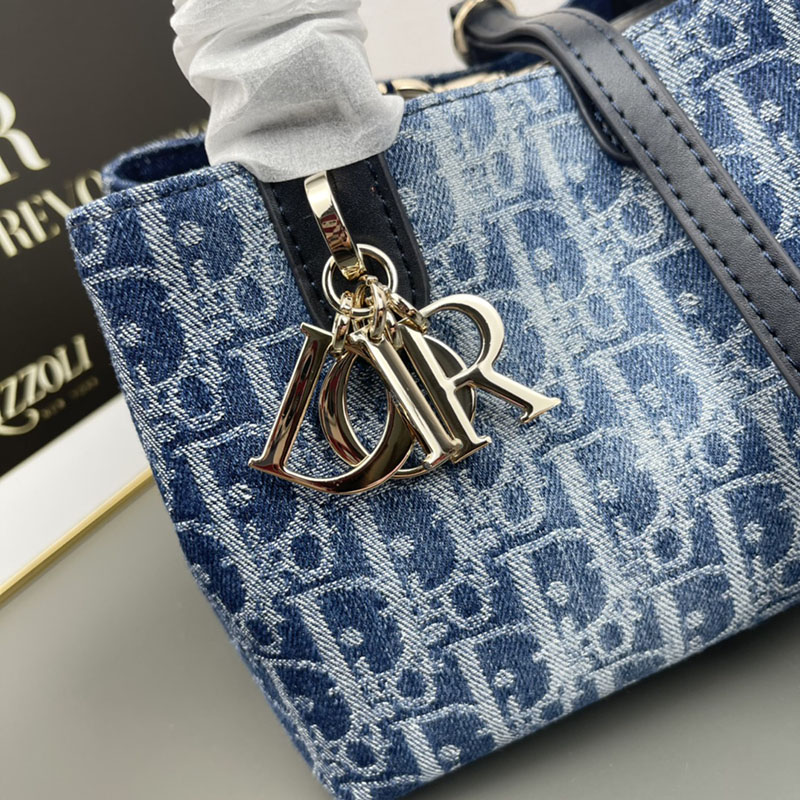 N品 DIOR ディオール Dior Toujours バッグ スモール M2822ODCE_M49E ネイビー ゴールド金具 激安優良店 - 画像 (7)