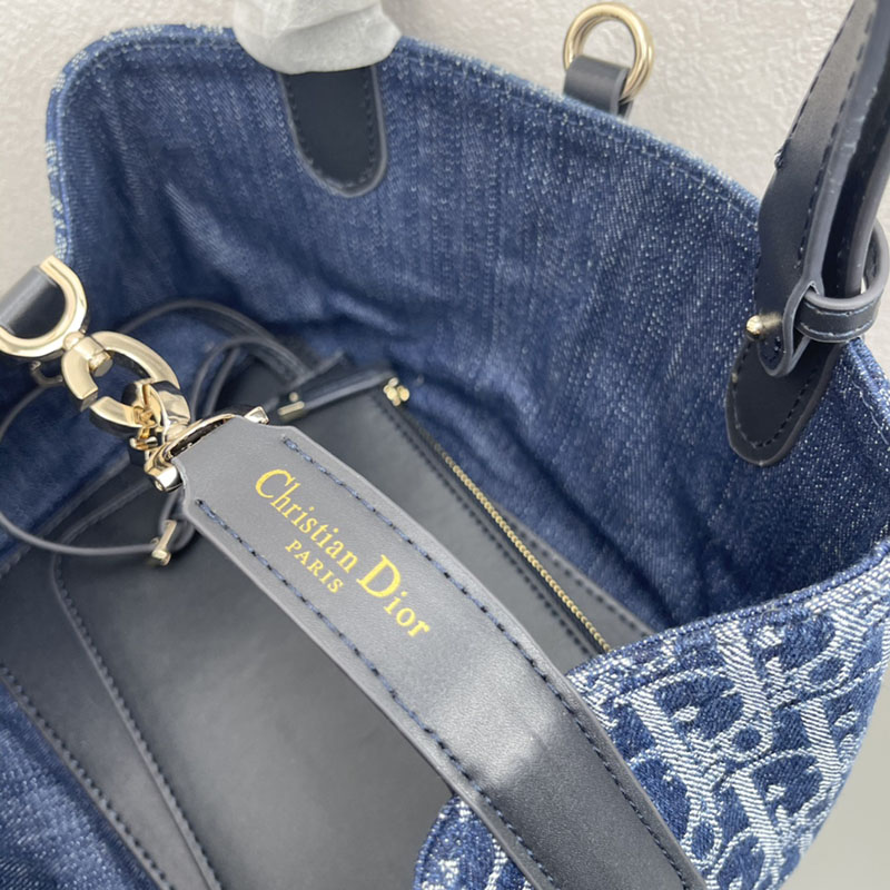 N品 DIOR ディオール Dior Toujours バッグ スモール M2822ODCE_M49E ネイビー ゴールド金具 激安優良店 - 画像 (4)