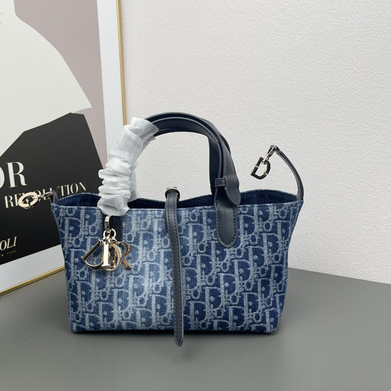 N品 DIOR ディオール Dior Toujours バッグ スモール M2822ODCE_M49E ネイビー ゴールド金具 激安優良店 - 画像 (3)