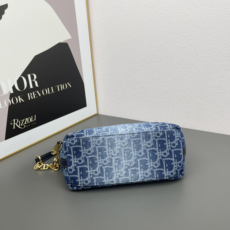 N品 DIOR ディオール Diorstar ホーボーバッグ S3202UTZQ_M49E ネイビー ゴールド金具 激安優良店 - 画像 (8)
