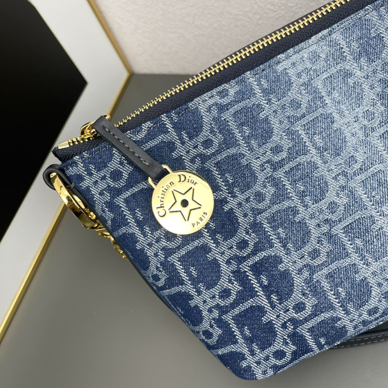 N品 DIOR ディオール Diorstar ホーボーバッグ S3202UTZQ_M49E ネイビー ゴールド金具 激安優良店 - 画像 (4)