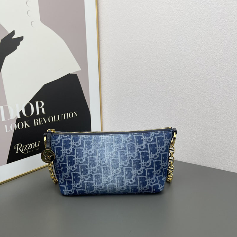 N品 DIOR ディオール Diorstar ホーボーバッグ S3202UTZQ_M49E ネイビー ゴールド金具 激安優良店 - 画像 (2)
