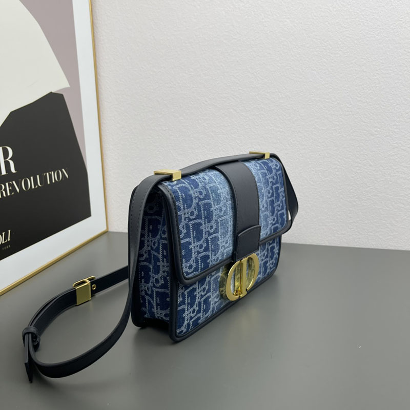 N品 DIOR ディオール 30 Montaigne バッグ M9203UTZQ_M49E ネイビー ゴールド金具 激安優良店 - 画像 (8)
