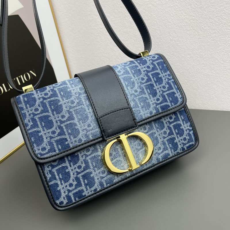 N品 DIOR ディオール 30 Montaigne バッグ M9203UTZQ_M49E ネイビー ゴールド金具 激安優良店 - 画像 (4)