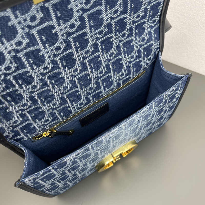 N品 DIOR ディオール 30 Montaigne バッグ M9203UTZQ_M49E ネイビー ゴールド金具 激安優良店 - 画像 (3)
