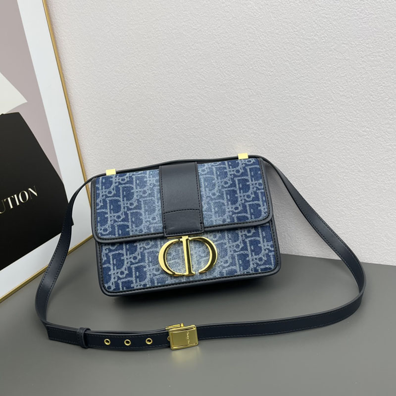 N品 DIOR ディオール 30 Montaigne バッグ M9203UTZQ_M49E ネイビー ゴールド金具 激安優良店 - 画像 (2)