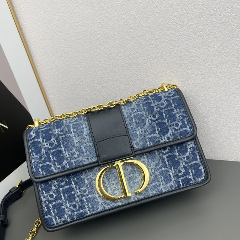 N品 DIOR ディオール 30 Montaigne チェーンバッグ M9208UTZQ_M49E ネイビー ゴールド金具 激安優良店 - 画像 (8)