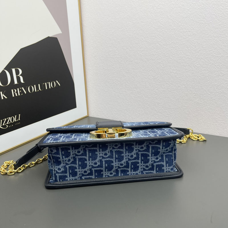 N品 DIOR ディオール 30 Montaigne チェーンバッグ M9208UTZQ_M49E ネイビー ゴールド金具 激安優良店 - 画像 (6)