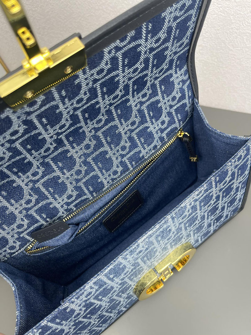 N品 DIOR ディオール 30 Montaigne チェーンバッグ M9208UTZQ_M49E ネイビー ゴールド金具 激安優良店 - 画像 (4)