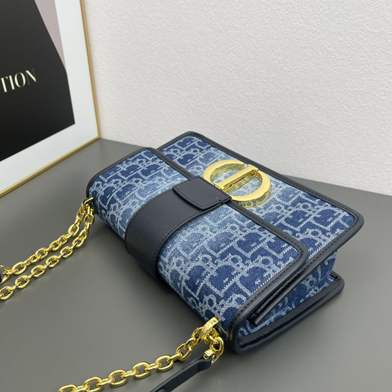 N品 DIOR ディオール 30 Montaigne チェーンバッグ M9208UTZQ_M49E ネイビー ゴールド金具 激安優良店 - 画像 (3)