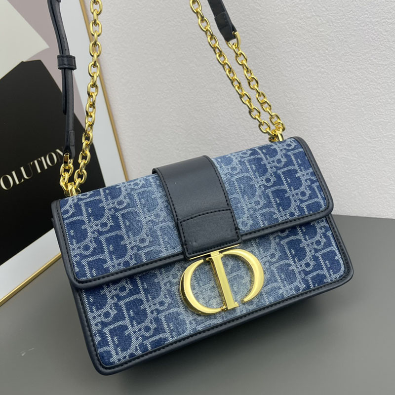 N品 DIOR ディオール 30 Montaigne チェーンバッグ M9208UTZQ_M49E ネイビー ゴールド金具 激安優良店 - 画像 (2)