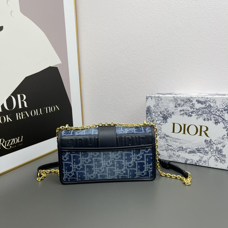N品 DIOR ディオール 30 Montaigne East-West バッグ M9334UTZQ_M49E ネイビー ゴールド金具 激安優良店 - 画像 (9)
