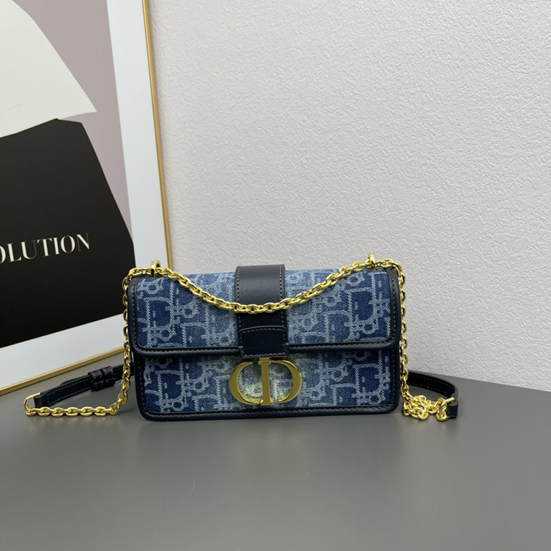 N品 DIOR ディオール 30 Montaigne East-West バッグ M9334UTZQ_M49E ネイビー ゴールド金具 激安優良店 - 画像 (2)