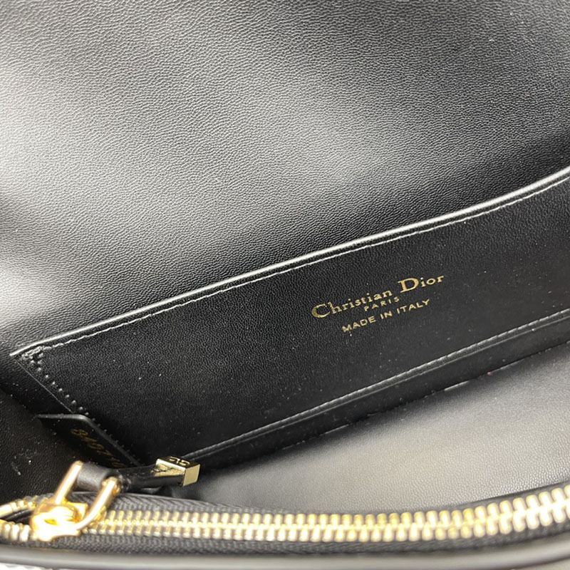 N品 DIOR ディオール Miss Dior フラップバッグ M2610UZCJ_M911 黒 ブラックxホワイト ゴールド金具 激安優良店 - 画像 (4)