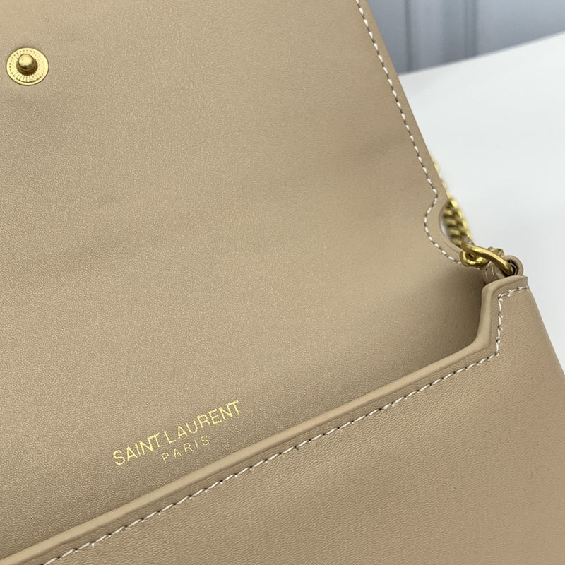 N品 YSL サンローラン ミニバッグ ストラップ付きフォンホルダー “モノグラム” ダークベージュ 6350950U40J2721 カーフスキンレザー ゴールド金具 - 画像 (4)