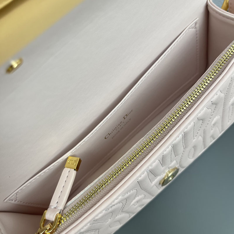 N品 DIOR ディオール Miss Dior フラップバッグ M2610UBOS_M05N ピンク カーフスキン ゴールド金具 激安優良店 - 画像 (4)