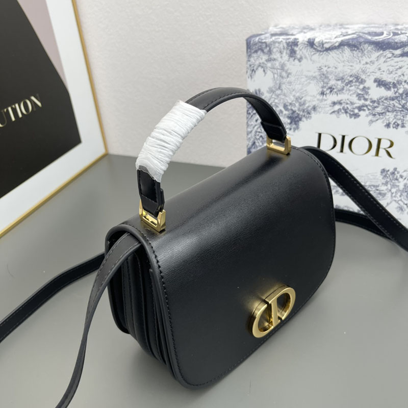 N品 DIOR ディオール 30 Montaigne Avenue トップハンドルバッグ ミディアム M9371UNQA_M900 黒 ブラック カーフスキン 2024年冬の新作 - 画像 (6)