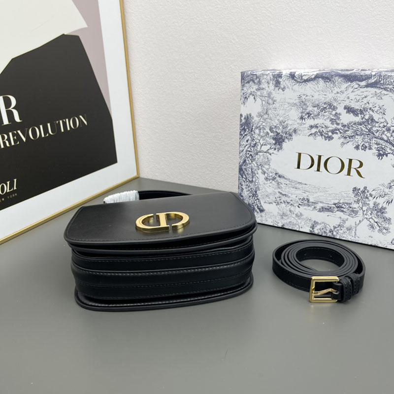 N品 DIOR ディオール 30 Montaigne Avenue トップハンドルバッグ ミディアム M9371UNQA_M900 黒 ブラック カーフスキン 2024年冬の新作 - 画像 (3)