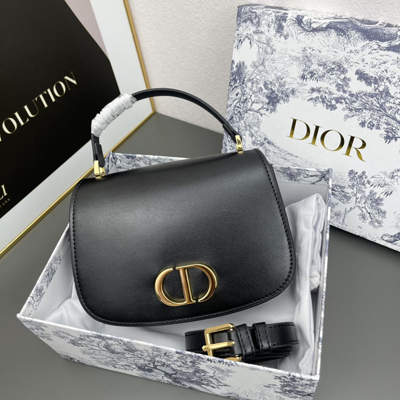 N品 DIOR ディオール 30 Montaigne Avenue トップハンドルバッグ ミディアム M9371UNQA_M900 黒 ブラック カーフスキン 2024年冬の新作 - 画像 (2)