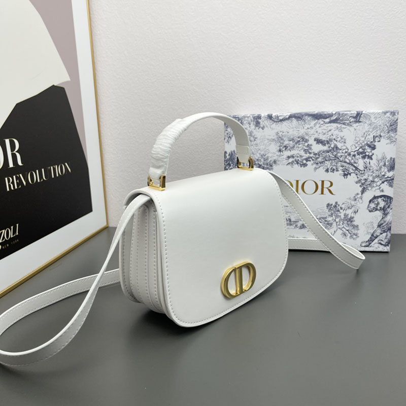 N品 DIOR ディオール 30 Montaigne Avenue トップハンドルバッグ ミディアム M9371UNQA_M030 ホワイト カーフスキン 2024年冬の新作 - 画像 (7)