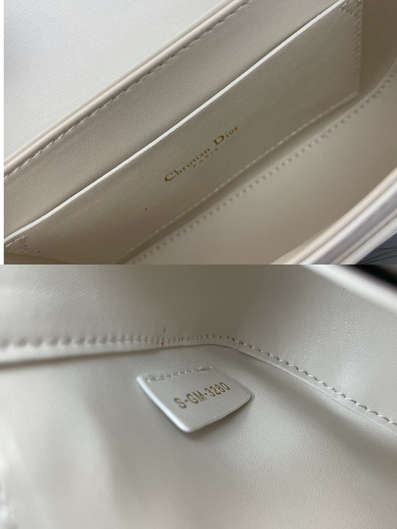 N品 DIOR ディオール 30 Montaigne Avenue トップハンドルバッグ ミディアム M9371UNQA_M030 ホワイト カーフスキン 2024年冬の新作 - 画像 (4)