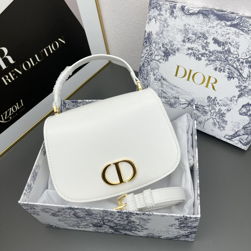 N品 DIOR ディオール 30 Montaigne Avenue トップハンドルバッグ ミディアム M9371UNQA_M030 ホワイト カーフスキン 2024年冬の新作 - 画像 (2)