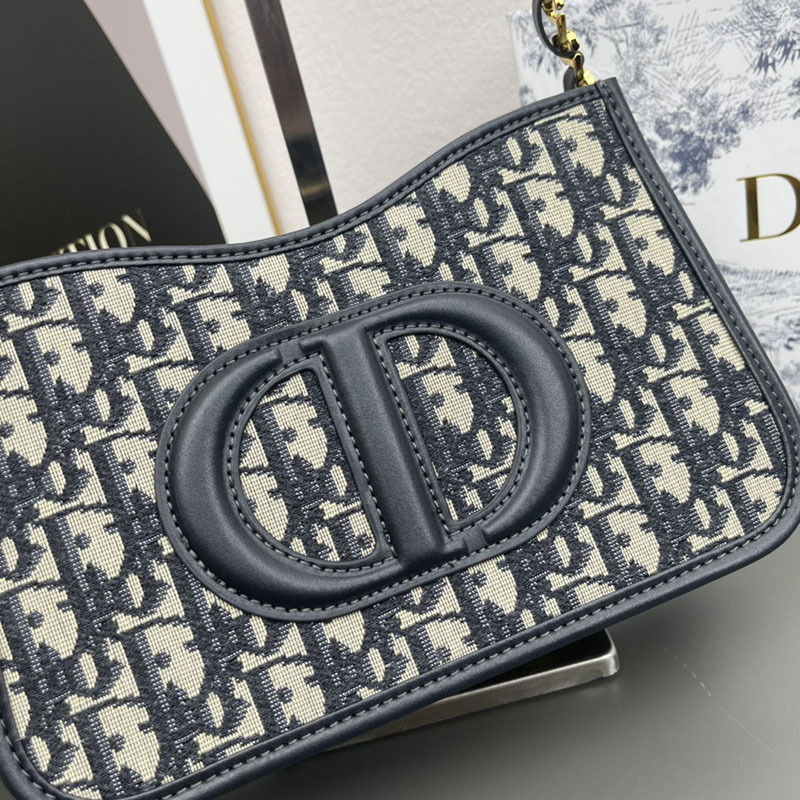 N品 DIOR ディオール CD Signature ホーボー ミニバッグ S2213UTZQ_M928 黒 ブラック レザー ゴールド金具 激安優良店 - 画像 (8)