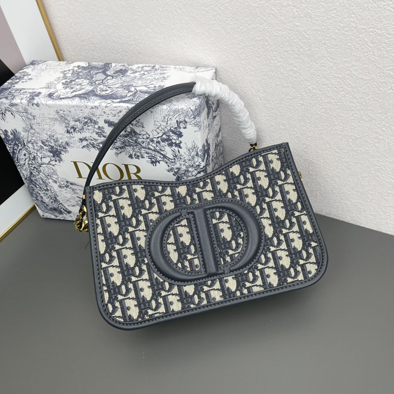 N品 DIOR ディオール CD Signature ホーボー ミニバッグ S2213UTZQ_M928 黒 ブラック レザー ゴールド金具 激安優良店 - 画像 (4)