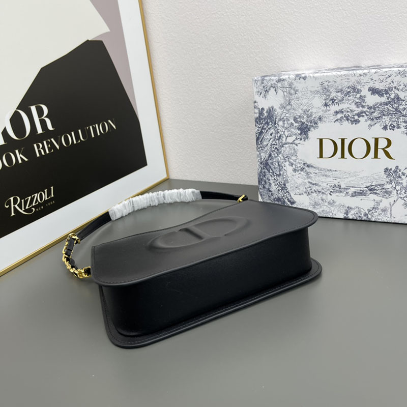 N品 DIOR ディオール CD Signature ホーボー ミニバッグ S2214UTZQ_M900 黒 ブラック レザー ゴールド金具 激安優良店 - 画像 (6)