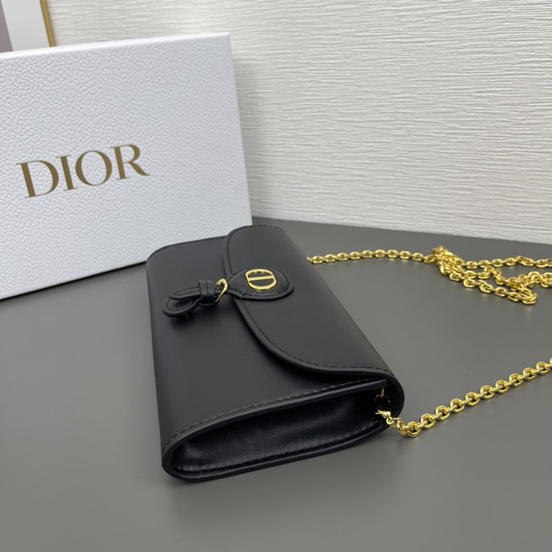 N品 DIOR ディオール Dior Bobby East-West バッグ M9327UMOL_M900 ブラック ボックスカーフスキン ゴールド金具 激安優良店 - 画像 (8)