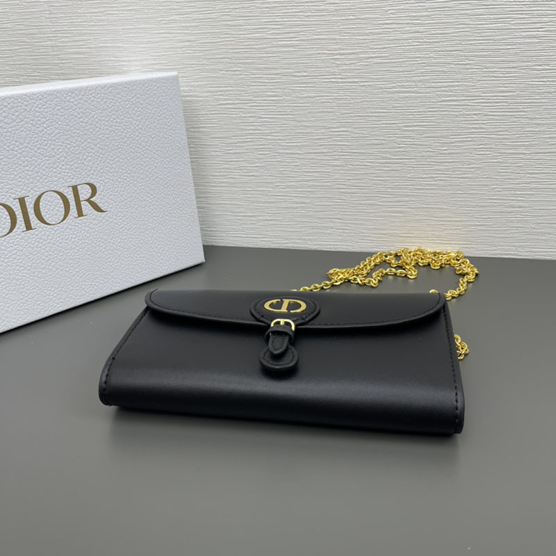 N品 DIOR ディオール Dior Bobby East-West バッグ M9327UMOL_M900 ブラック ボックスカーフスキン ゴールド金具 激安優良店 - 画像 (7)