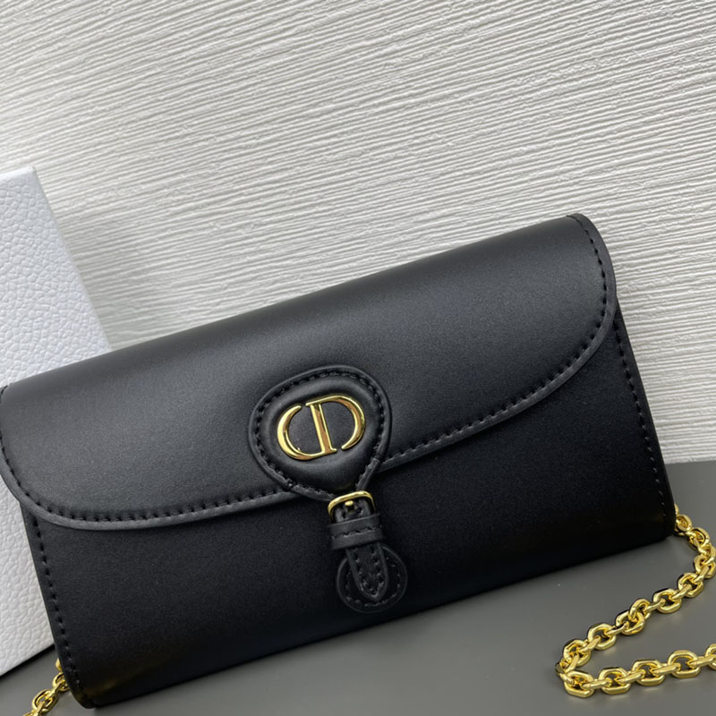 N品 DIOR ディオール Dior Bobby East-West バッグ M9327UMOL_M900 ブラック ボックスカーフスキン ゴールド金具 激安優良店 - 画像 (6)