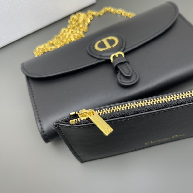 N品 DIOR ディオール Dior Bobby East-West バッグ M9327UMOL_M900 ブラック ボックスカーフスキン ゴールド金具 激安優良店 - 画像 (3)
