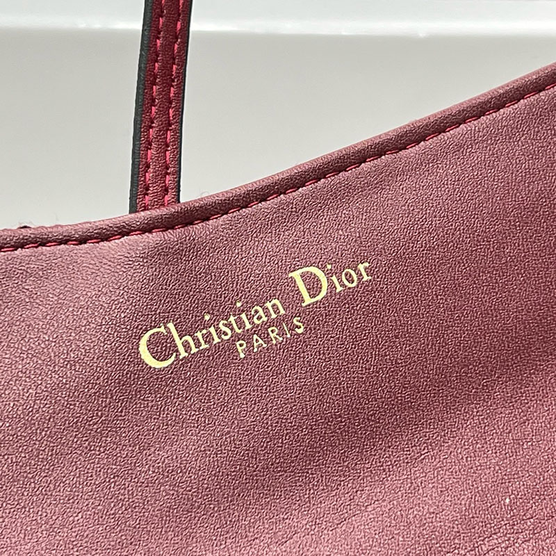 N品 DIOR ディオール Saddle チェーン付きロングウォレット S5614CTZQ_M63R レッド ディオール オブリーク ジャカード ゴールド金具 激安優良店 - 画像 (2)