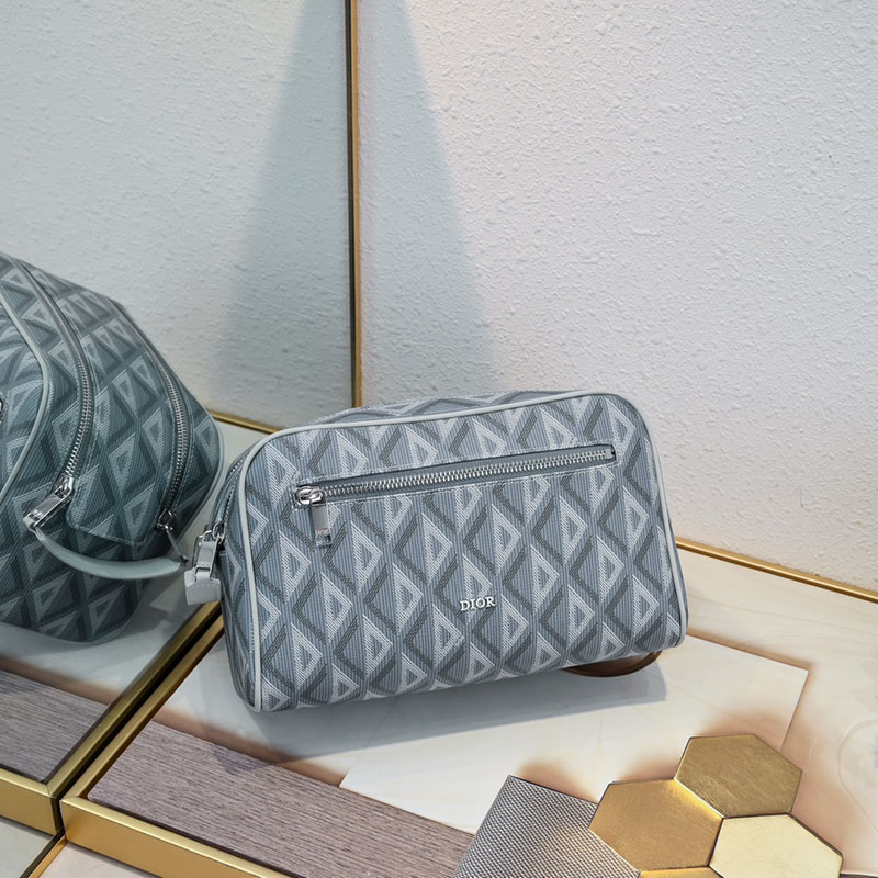 N品 DIOR ディオール ポーチ 2ESCA494CDP_H42E CD Diamond コーティング カーフスキン シルバー金具 激安優良店 - 画像 (9)