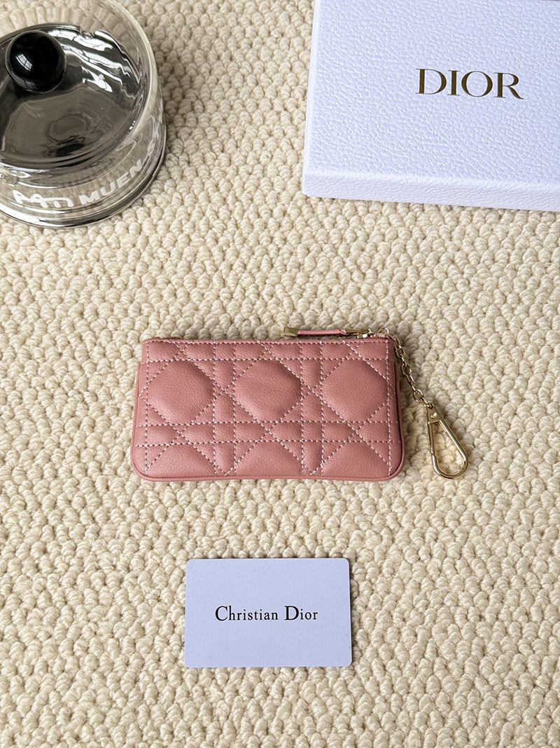 N品 DIOR ディオール財布コピー Dior Caro Myrte ジップ キーケース S5158UWHC_M05N ピンク カーフスキン ゴールド金具 激安優良店 - 画像 (6)