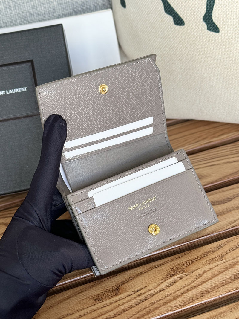 最高級サンローランスーパーコピー サンローラン 財布 ミニ モノグラム ウォレット グレー 668290BOWA11112 牛革 ゴールド金具 - 画像 (5)