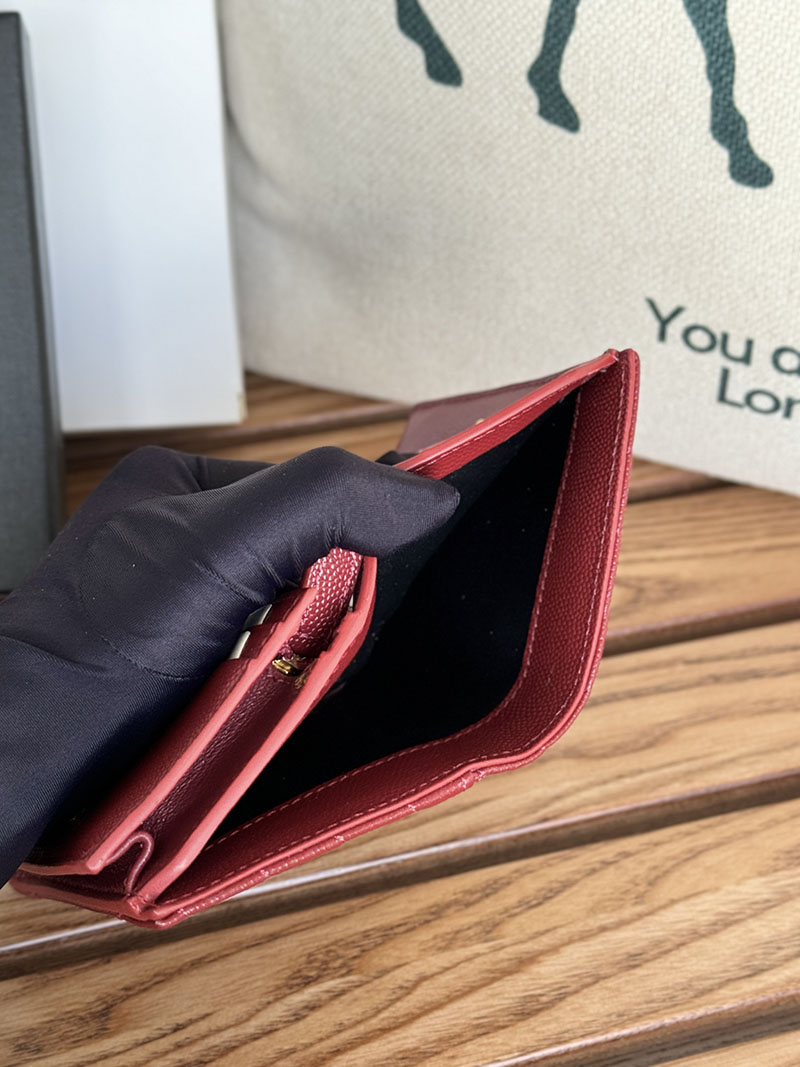 最高級サンローランスーパーコピー サンローラン 財布 ミニ モノグラム ウォレット ROUGE MERLOT 668290BOWA16592 牛革 ゴールド金具 - 画像 (2)