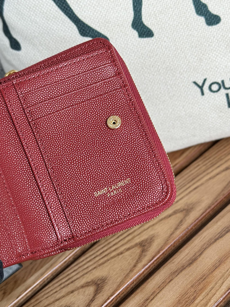 最高級サンローランスーパーコピー サンローラン 財布 ミニ モノグラム コンパクト ジップアラウンド ウォレット ROUGE MERLOT 668288BOW016592 牛革 ゴールド金具 - 画像 (4)