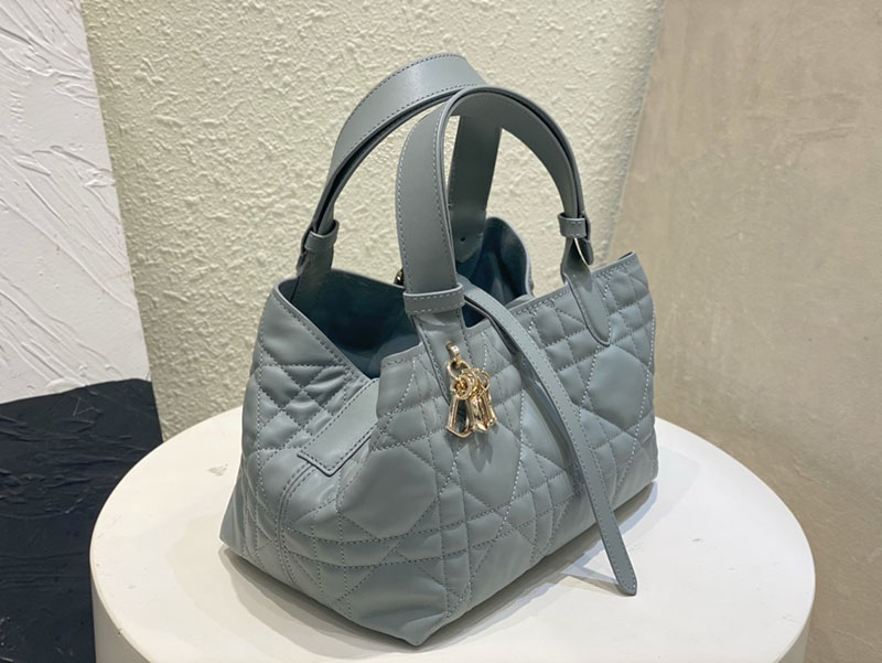 超N品 ディオールバッグコピー Dior Toujours バッグ スモール M2822OSHJ_M41G ストーングレー カーフスキン ゴールド金具 - 画像 (7)