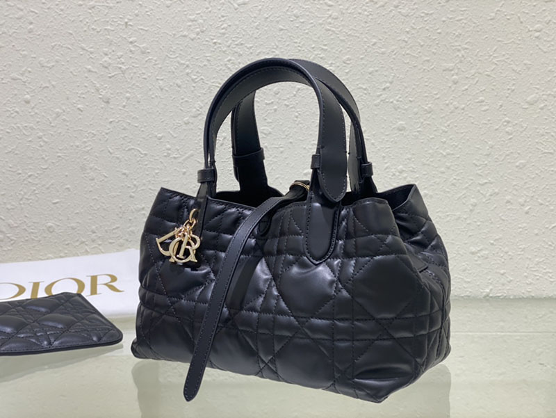 超N品 ディオールバッグコピー Dior Toujours バッグ スモール M2822OSHJ_M900 黒 ブラック カーフスキン ゴールド金具 - 画像 (8)