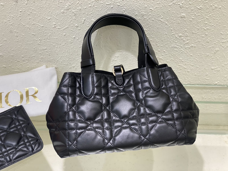 超N品 ディオールバッグコピー Dior Toujours バッグ スモール M2822OSHJ_M900 黒 ブラック カーフスキン ゴールド金具 - 画像 (6)